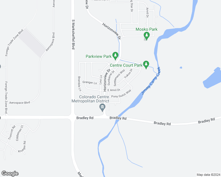 map of restaurants, bars, coffee shops, grocery stores, and more near 4325 Gunbarrel Drive in Colorado Springs