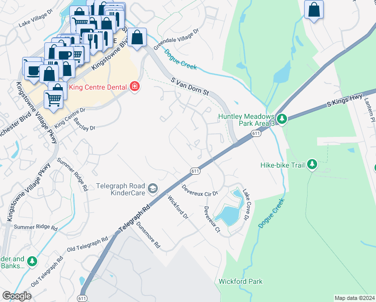 map of restaurants, bars, coffee shops, grocery stores, and more near 5318 Admiralty Court in Alexandria