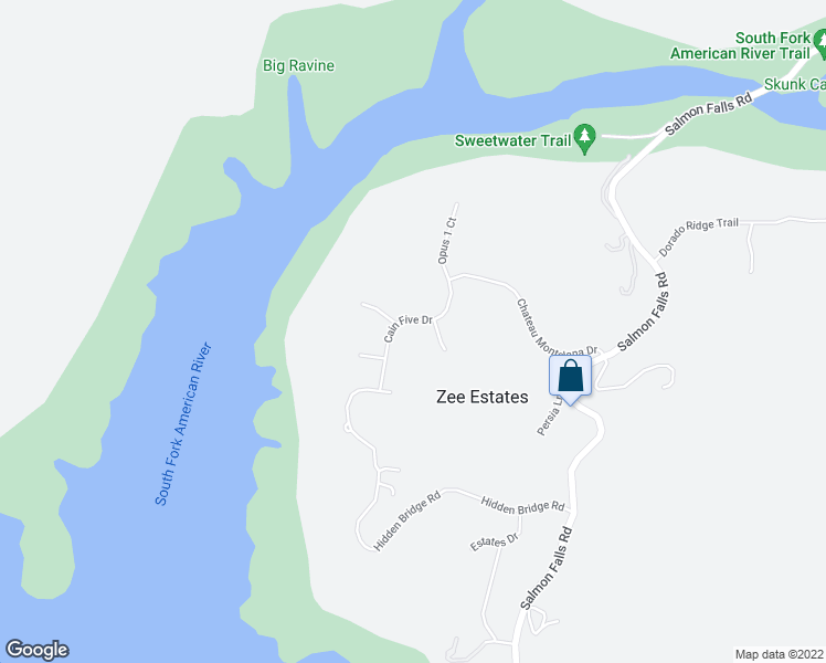 map of restaurants, bars, coffee shops, grocery stores, and more near 3067 Cain Five Drive in El Dorado Hills