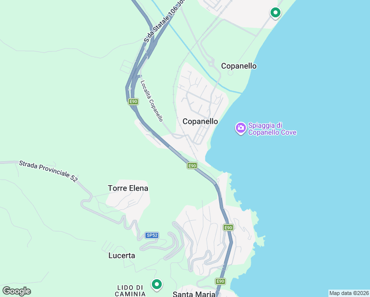 map of restaurants, bars, coffee shops, grocery stores, and more near 17 Galleria Copanello in Provincia di Catanzaro