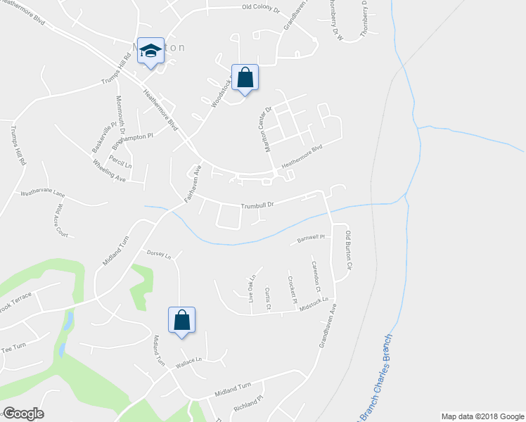 map of restaurants, bars, coffee shops, grocery stores, and more near 9000 Cheval Lane in Upper Marlboro