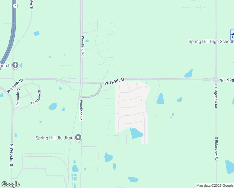 map of restaurants, bars, coffee shops, grocery stores, and more near 19930 Barker Street in Spring Hill