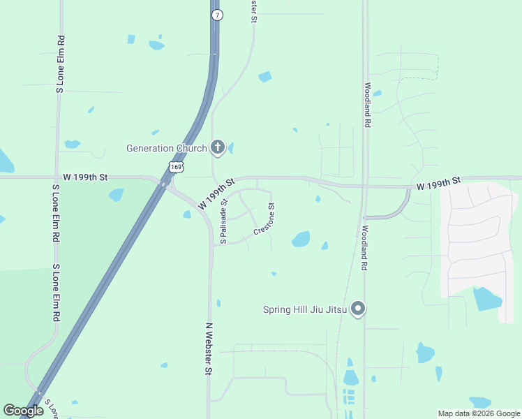 map of restaurants, bars, coffee shops, grocery stores, and more near 20023 Falcon Ridge Drive in Spring Hill