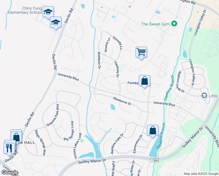 map of restaurants, bars, coffee shops, grocery stores, and more near 8835 Dunstable Loop in Bristow