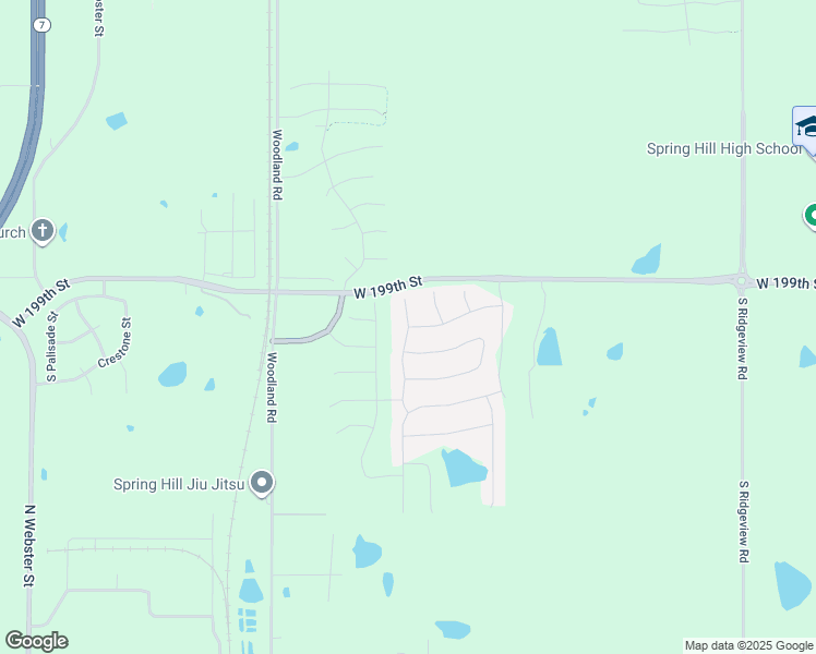 map of restaurants, bars, coffee shops, grocery stores, and more near 19930 Barker St in Spring Hill