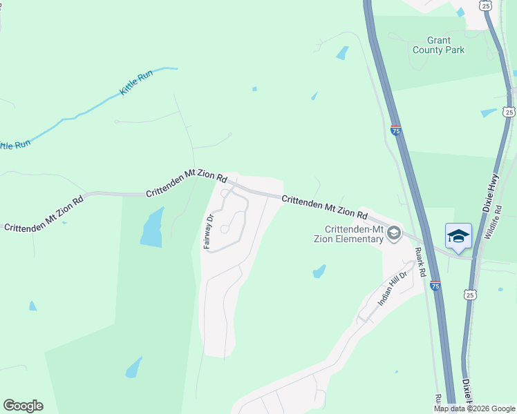 map of restaurants, bars, coffee shops, grocery stores, and more near 298 Fairway Drive in Dry Ridge