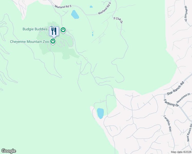 map of restaurants, bars, coffee shops, grocery stores, and more near 1052 Summer Spring View in Colorado Springs