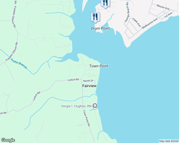 map of restaurants, bars, coffee shops, grocery stores, and more near 508 Ark Haven Road in Tracys Landing