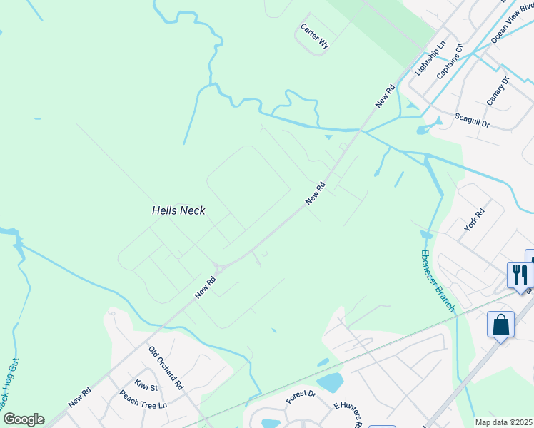 map of restaurants, bars, coffee shops, grocery stores, and more near 33821 Joel Lane in Lewes