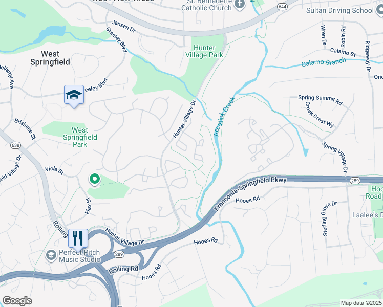 map of restaurants, bars, coffee shops, grocery stores, and more near 7713 Shootingstar Drive in West Springfield