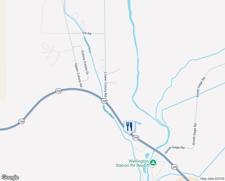 map of restaurants, bars, coffee shops, grocery stores, and more near 10 Lower Colony Road in Smith Valley