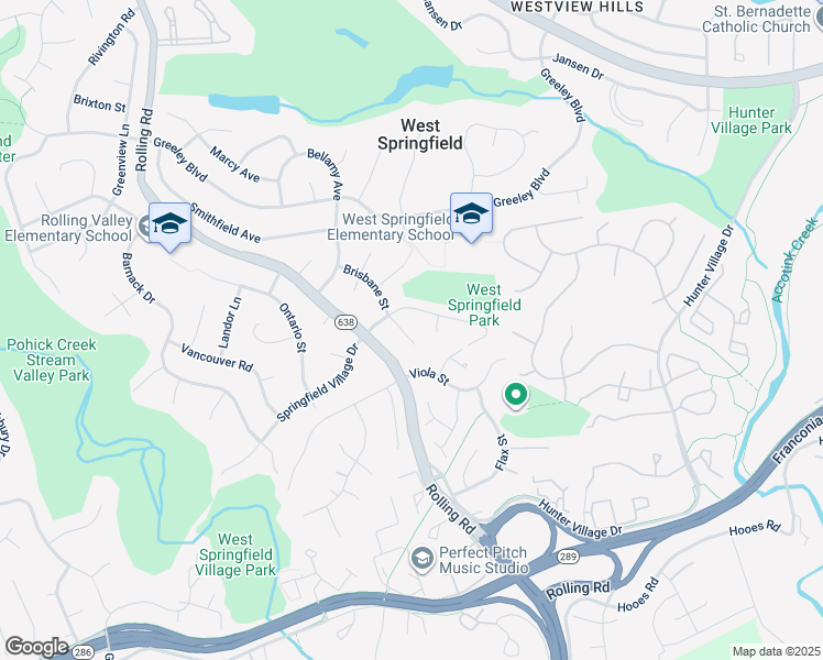 map of restaurants, bars, coffee shops, grocery stores, and more near 6905 Brisbane Street in Springfield