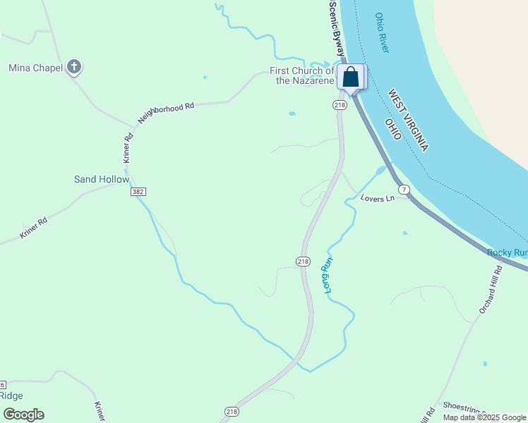 map of restaurants, bars, coffee shops, grocery stores, and more near 370 Ohio 218 in Gallipolis