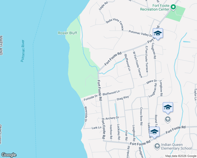 map of restaurants, bars, coffee shops, grocery stores, and more near 8915 Fort Foote Road in Fort Washington