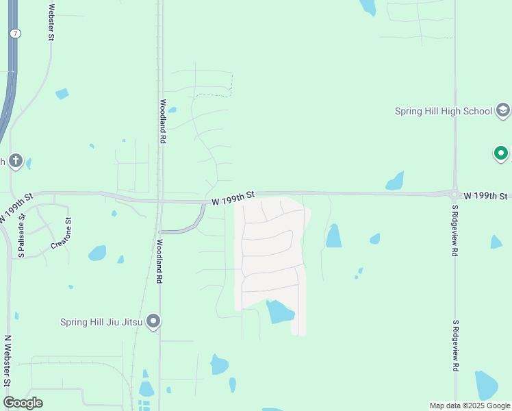 map of restaurants, bars, coffee shops, grocery stores, and more near 19903 Balsam Street in Spring Hill