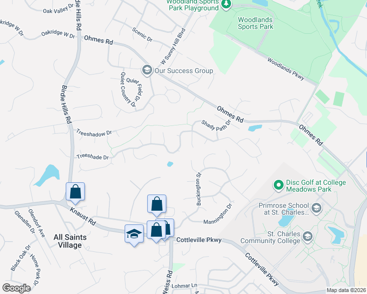 map of restaurants, bars, coffee shops, grocery stores, and more near 941 Shady Path Court in St. Peters