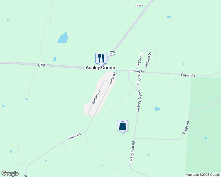 map of restaurants, bars, coffee shops, grocery stores, and more near 1141 Kittle Road in Wheelersburg