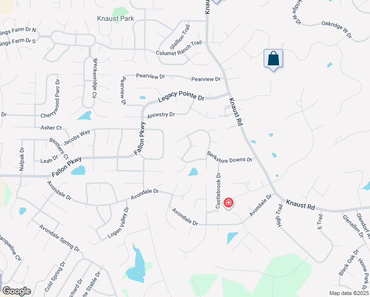 map of restaurants, bars, coffee shops, grocery stores, and more near 517 Foxbriar Drive in St. Peters
