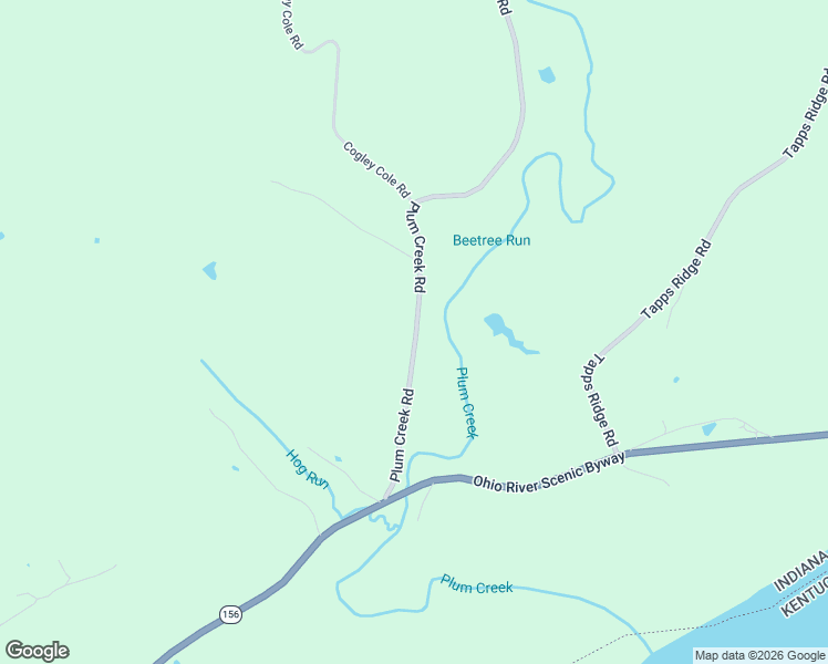 map of restaurants, bars, coffee shops, grocery stores, and more near 5635 Plum Creek Road in Vevay