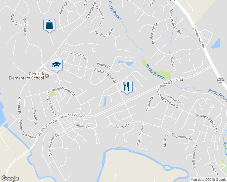 map of restaurants, bars, coffee shops, grocery stores, and more near 13912 Gallery Way in Gainesville