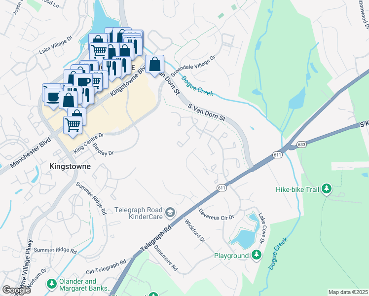 map of restaurants, bars, coffee shops, grocery stores, and more near 5373 Harbor Court Drive in Alexandria