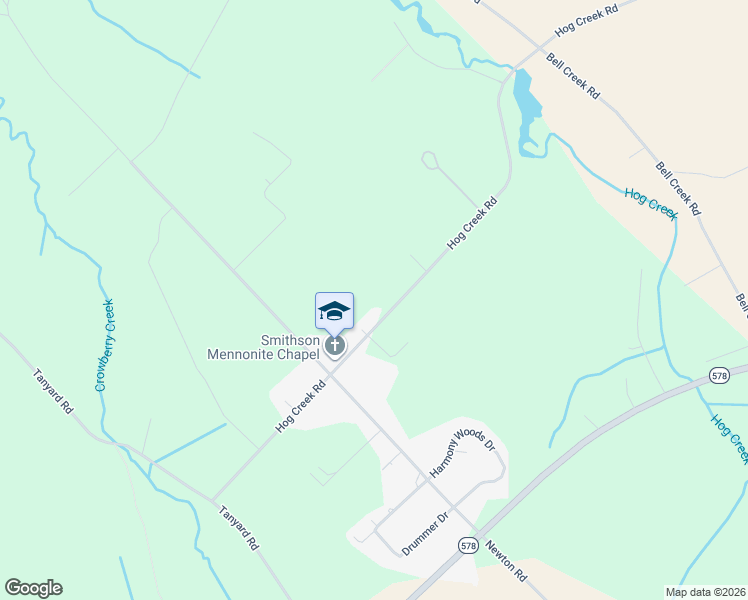 map of restaurants, bars, coffee shops, grocery stores, and more near 22412 Hog Creek Rd in Preston