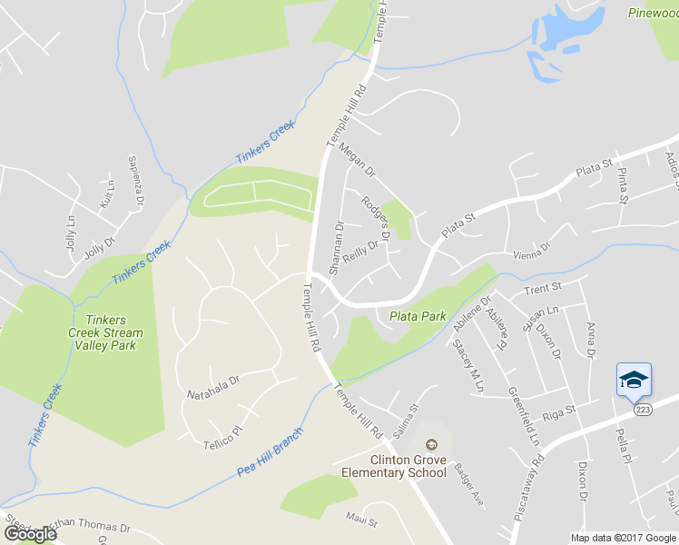 map of restaurants, bars, coffee shops, grocery stores, and more near 8814 Shannan Drive in Clinton