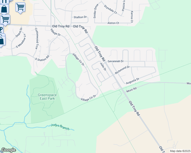 map of restaurants, bars, coffee shops, grocery stores, and more near 31 Charles Drive in Glen Carbon