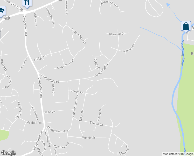 map of restaurants, bars, coffee shops, grocery stores, and more near 8625 Dangerfield Pl in Clinton