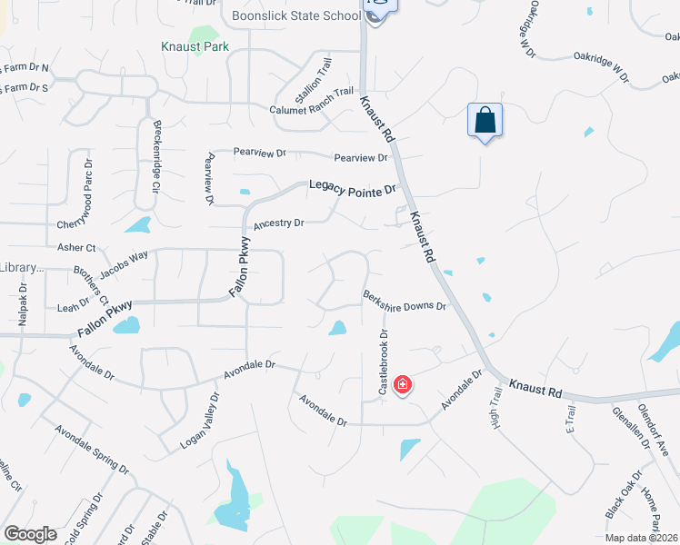 map of restaurants, bars, coffee shops, grocery stores, and more near 509 Foxbriar Drive in St. Peters