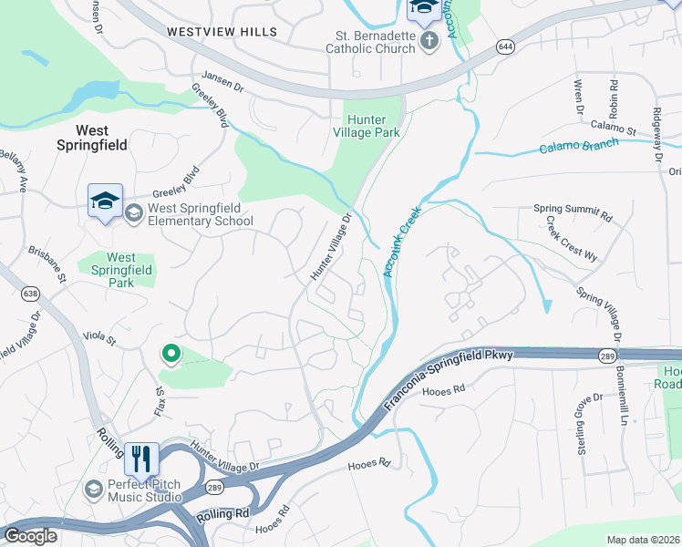 map of restaurants, bars, coffee shops, grocery stores, and more near 7766 Shootingstar Drive in West Springfield