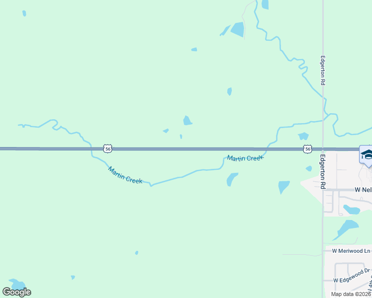 map of restaurants, bars, coffee shops, grocery stores, and more near U.S. 56 in Edgerton
