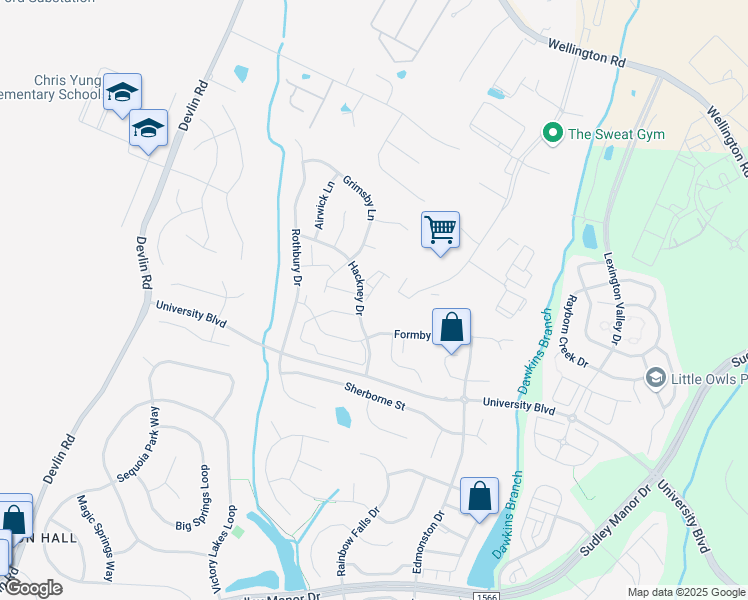 map of restaurants, bars, coffee shops, grocery stores, and more near 8727 Chorley Way in Bristow