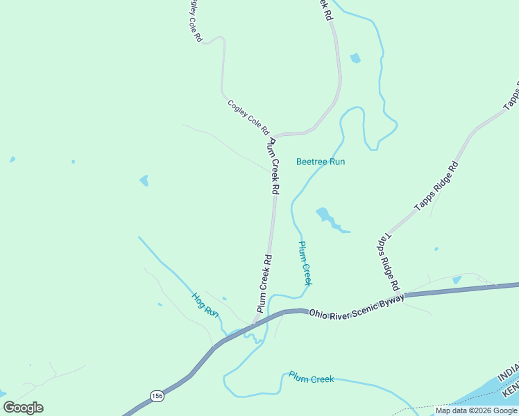 map of restaurants, bars, coffee shops, grocery stores, and more near 5635 Plum Creek Road in Vevay