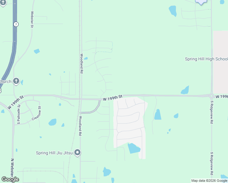 map of restaurants, bars, coffee shops, grocery stores, and more near 19901 Barker Street in Spring Hill