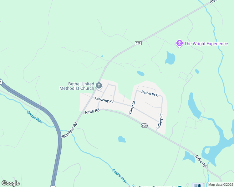 map of restaurants, bars, coffee shops, grocery stores, and more near 6439 Cannon Drive in Warrenton