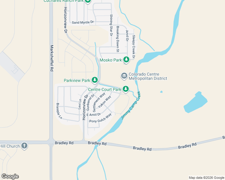 map of restaurants, bars, coffee shops, grocery stores, and more near 4571 Gunbarrel Drive in Colorado Springs