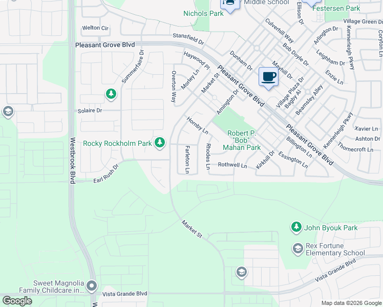 map of restaurants, bars, coffee shops, grocery stores, and more near 3297 Farleton Lane in Roseville