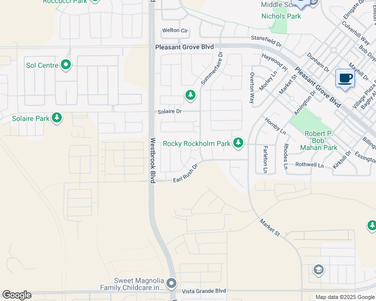 map of restaurants, bars, coffee shops, grocery stores, and more near 308 Dorado Lane in Roseville