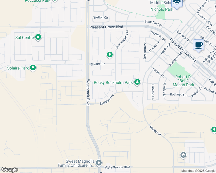 map of restaurants, bars, coffee shops, grocery stores, and more near 308 Dorado Lane in Roseville