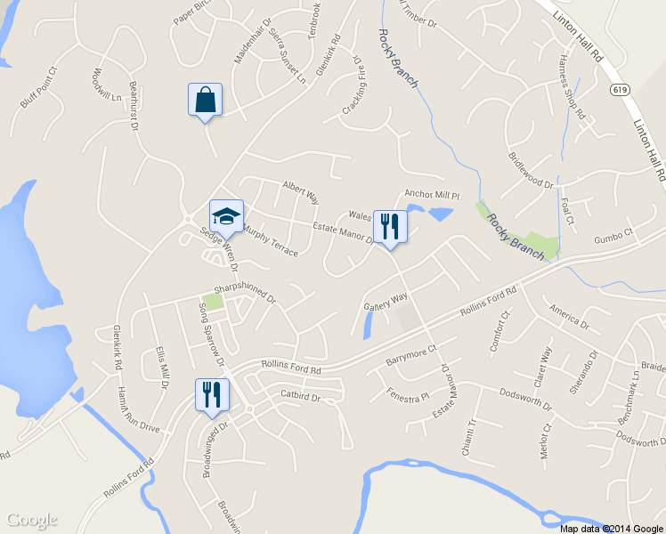 map of restaurants, bars, coffee shops, grocery stores, and more near 8729 Lords View Loop in Gainesville