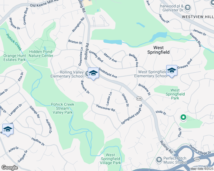map of restaurants, bars, coffee shops, grocery stores, and more near 6801 Ontario Street in West Springfield
