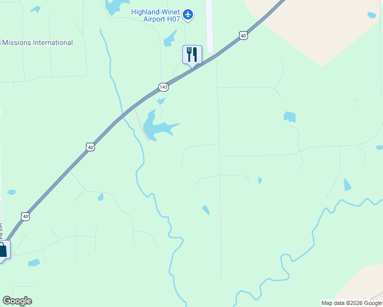 map of restaurants, bars, coffee shops, grocery stores, and more near 13479 Wildlife Trail in Highland