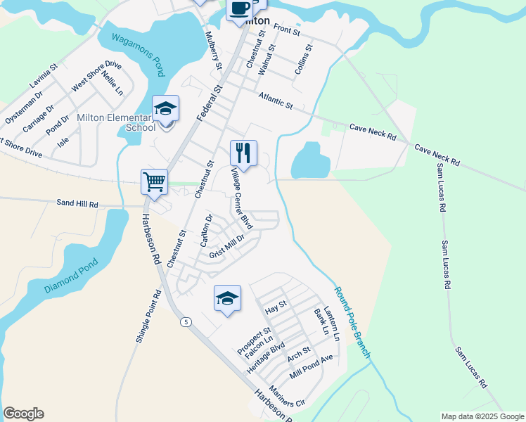 map of restaurants, bars, coffee shops, grocery stores, and more near 112 Fulham Drive in Milton