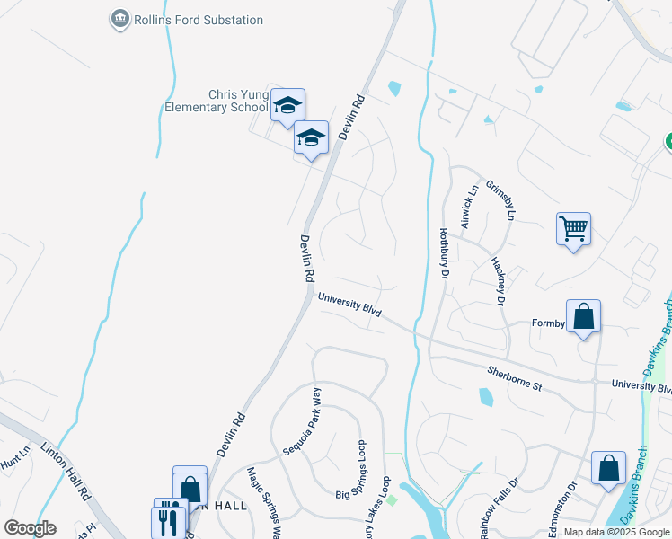 map of restaurants, bars, coffee shops, grocery stores, and more near 12530 Haltwhistle Court in Bristow