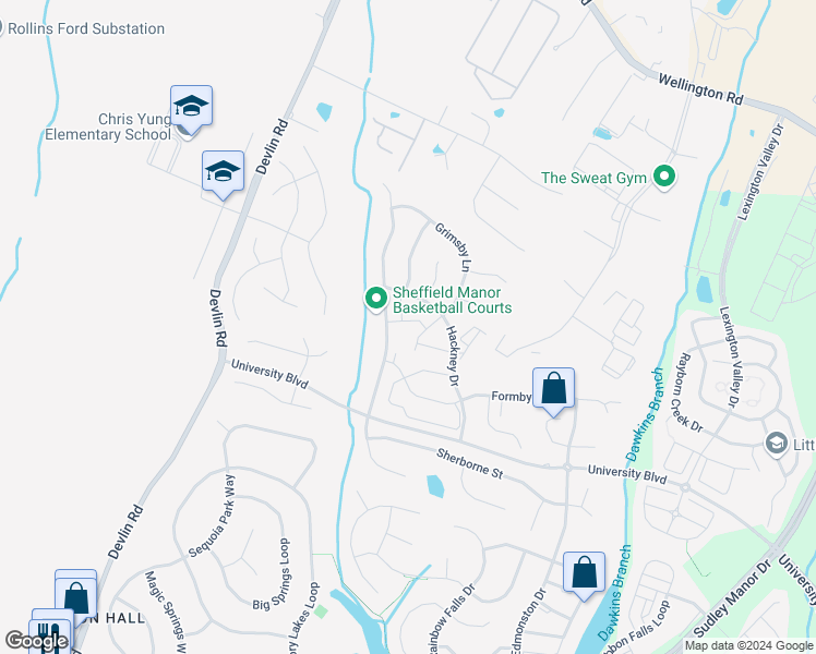 map of restaurants, bars, coffee shops, grocery stores, and more near 12313 Jarrow Lane in Bristow