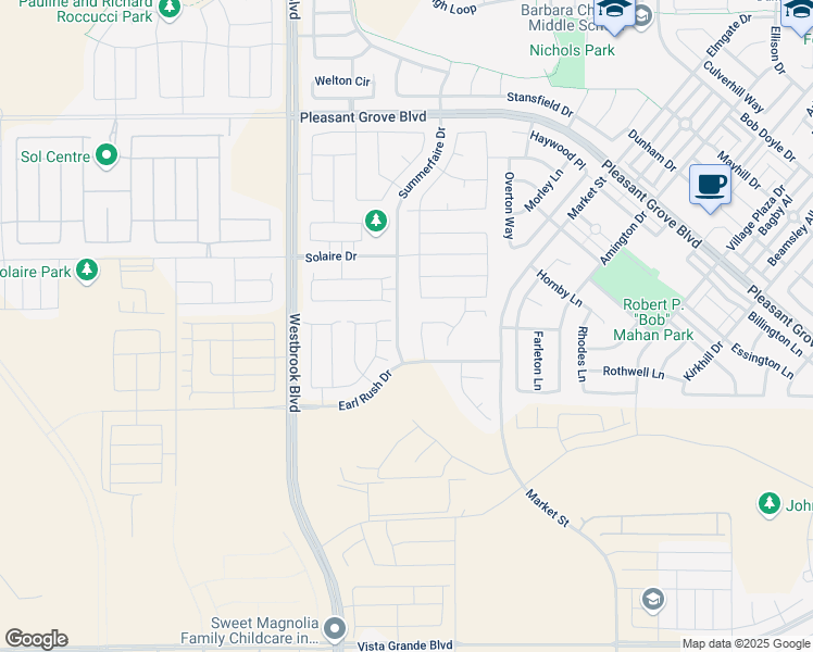 map of restaurants, bars, coffee shops, grocery stores, and more near 4329 Hydra Circle in Roseville