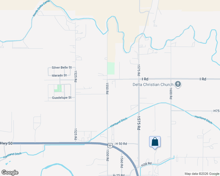 map of restaurants, bars, coffee shops, grocery stores, and more near 797 1550 Road in Delta
