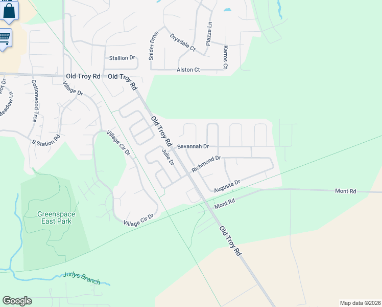 map of restaurants, bars, coffee shops, grocery stores, and more near 6981 Augusta Drive in Glen Carbon