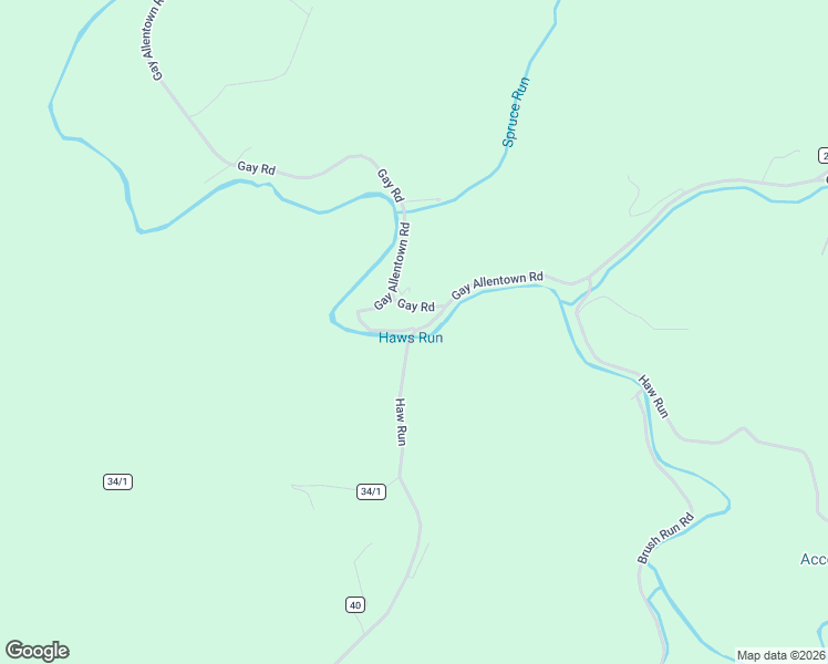 map of restaurants, bars, coffee shops, grocery stores, and more near Gay Allentown Road in Ripley